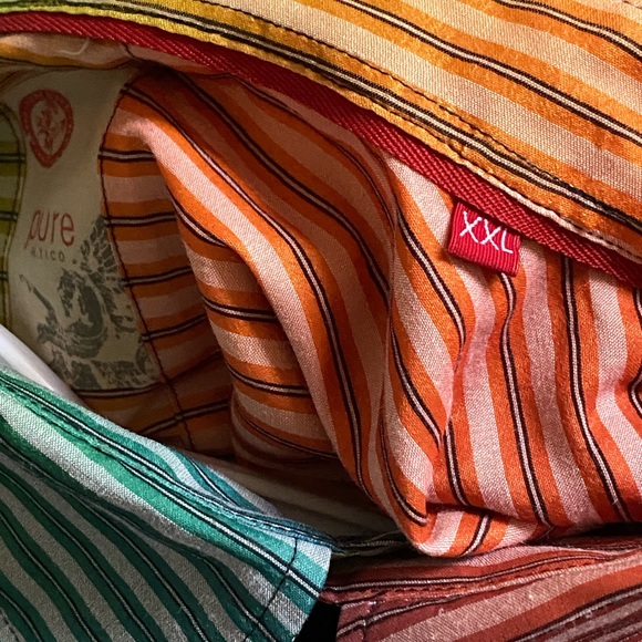 Pure M Tico Striped Button up Shirt XXL - Picture 12 of 12